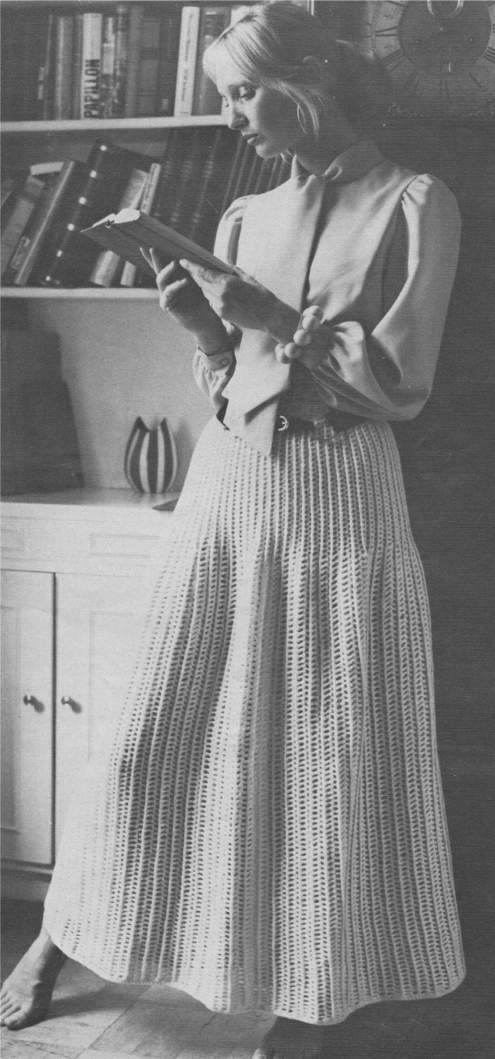 Womens Long Skirt Crochet Pattern PDF Ladies 36 41 Inch - Etsy UK