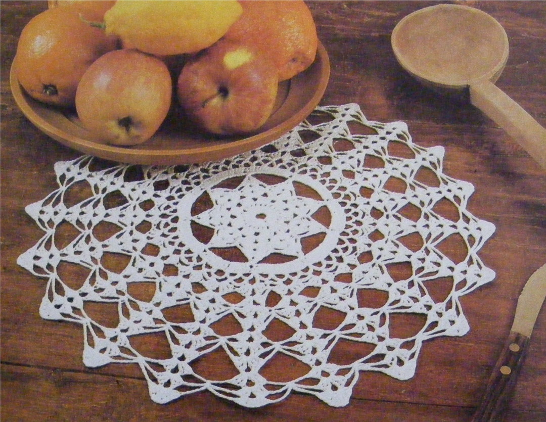 Doily Crochet Pattern PDF Doilies, Circular Table Mat, Round Placemat ...