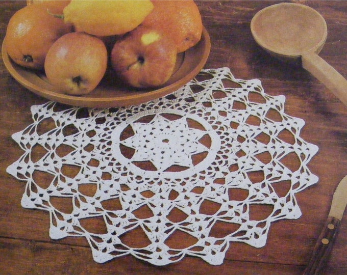 Doily Crochet Pattern PDF Doilies, Circular Table Mat, Round Placemat, Table Linen Pattern, Vintage Crochet Patterns for the Home, Download