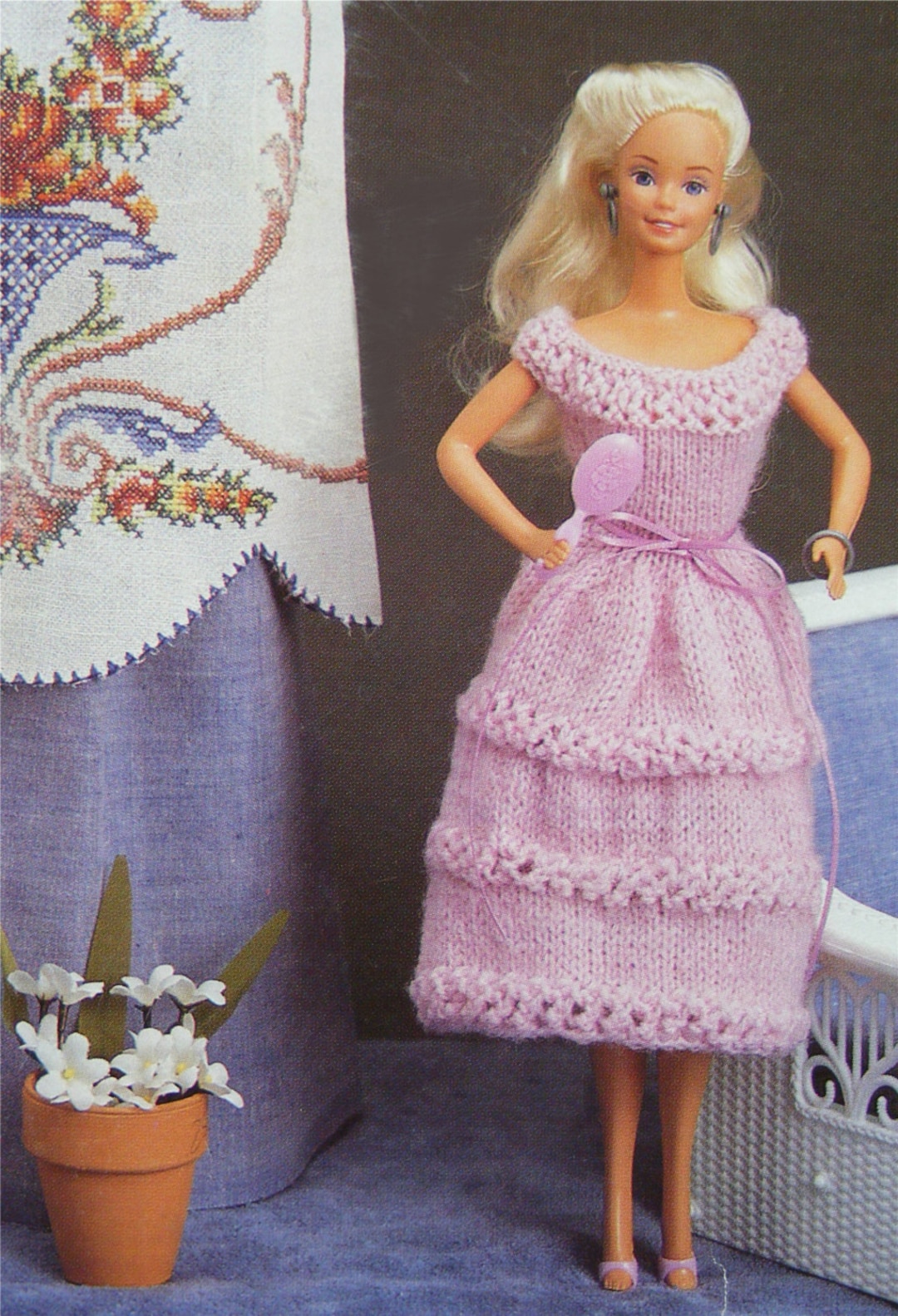 Dolls Clothes Knitting Pattern PDF for 11 12 Inch Doll, Barbie, Sindy