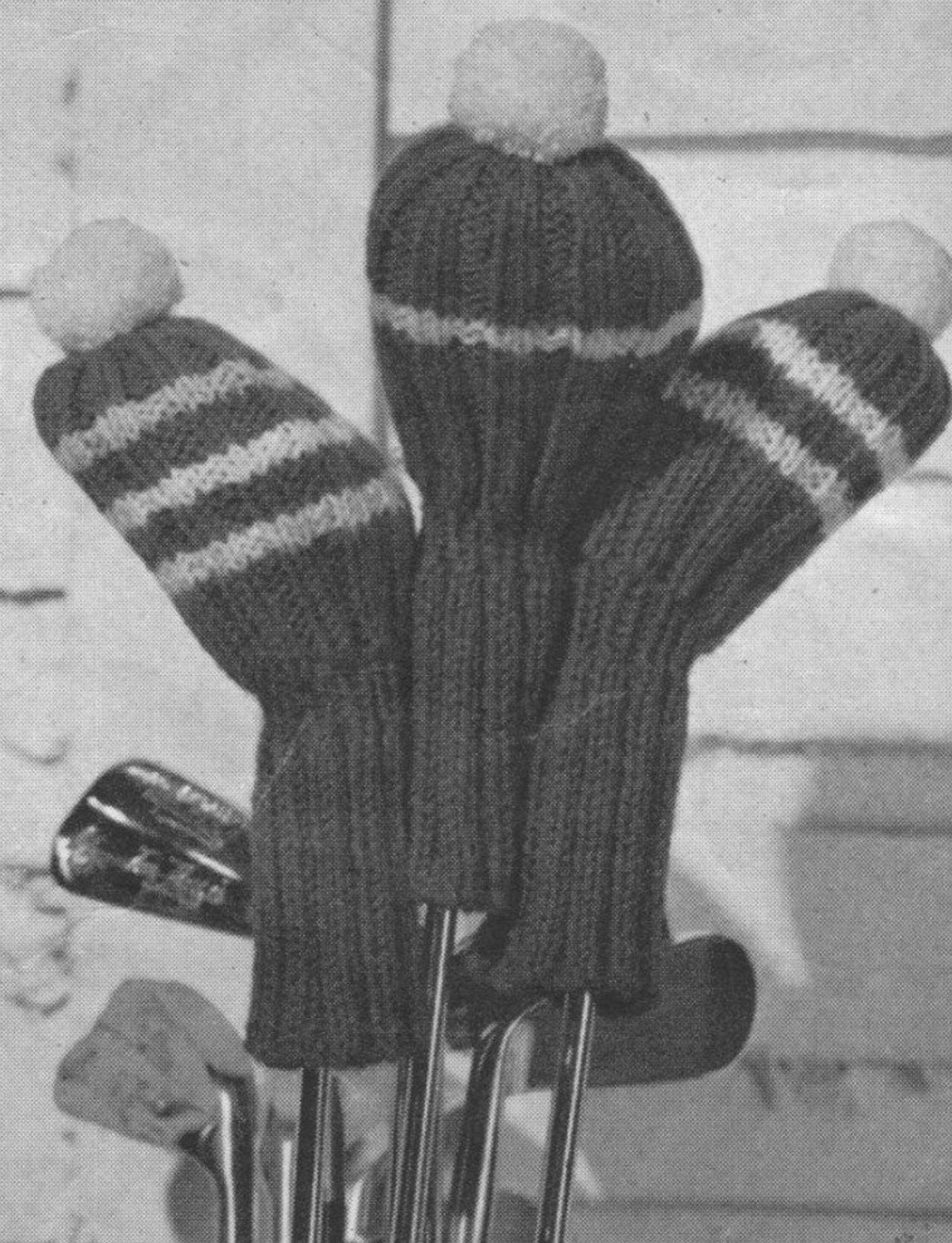 Golf Club Covers Knitting Pattern PDF Vintage Gift Knitting Etsy