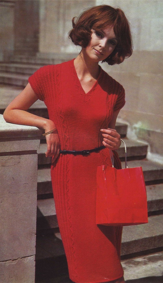 Womens Sleeveless Dress Knitting Pattern PDF Ladies 35 - 36, 37 - 38 & 39 -  41 Inch Bust, Knitted Dress Vintage Knitting Patterns for Women - Etsy