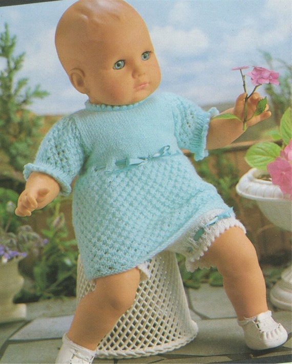 Dolls Clothes Knitting Pattern PDF for 16 20 and 24 Inch Doll
