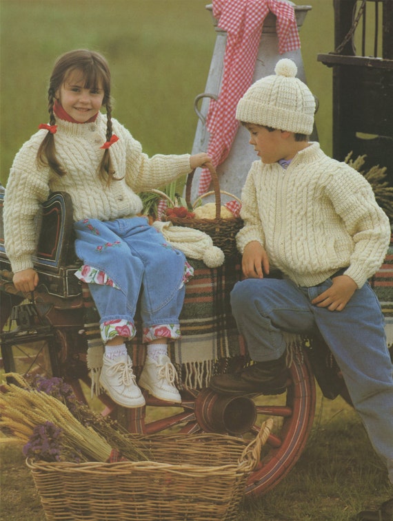 aran bobble hat knitting pattern