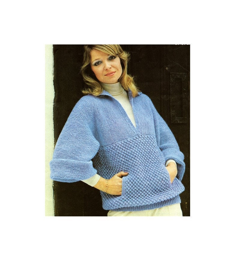 Womens Sweater Knitting Pattern PDF Ladies 32, 34, 36 and 38 inch chest ...