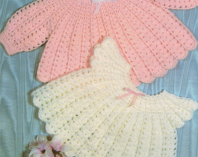 Baby Girls Angel Top Crochet Pattern PDF Babies 18 and 19 inch chest, Angel Dress, Vintage Crochet Patterns for Babies, e-pattern Download