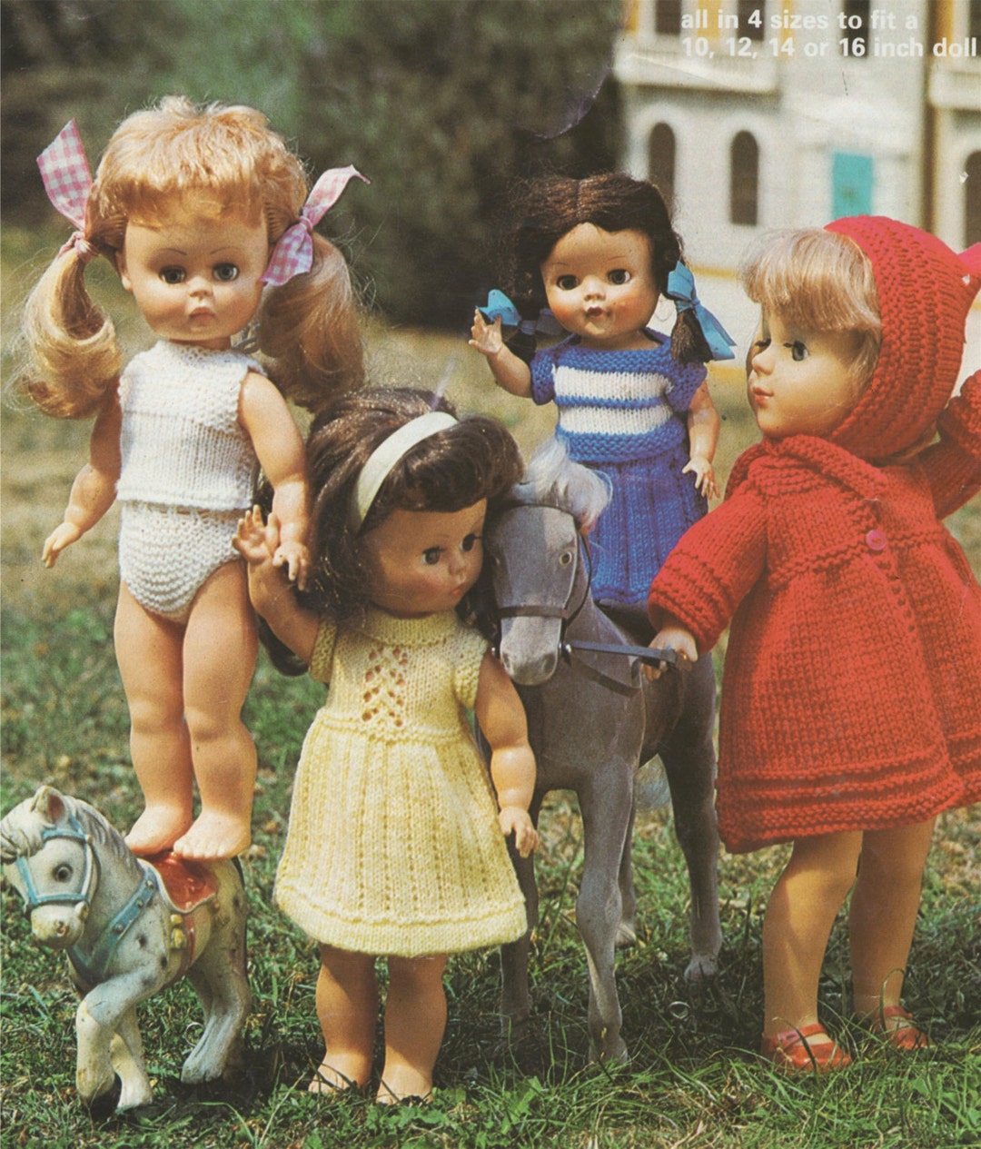 Dolls Clothes Knitting Pattern PDF for 10, 12, 14 and 16 Inch Doll ...