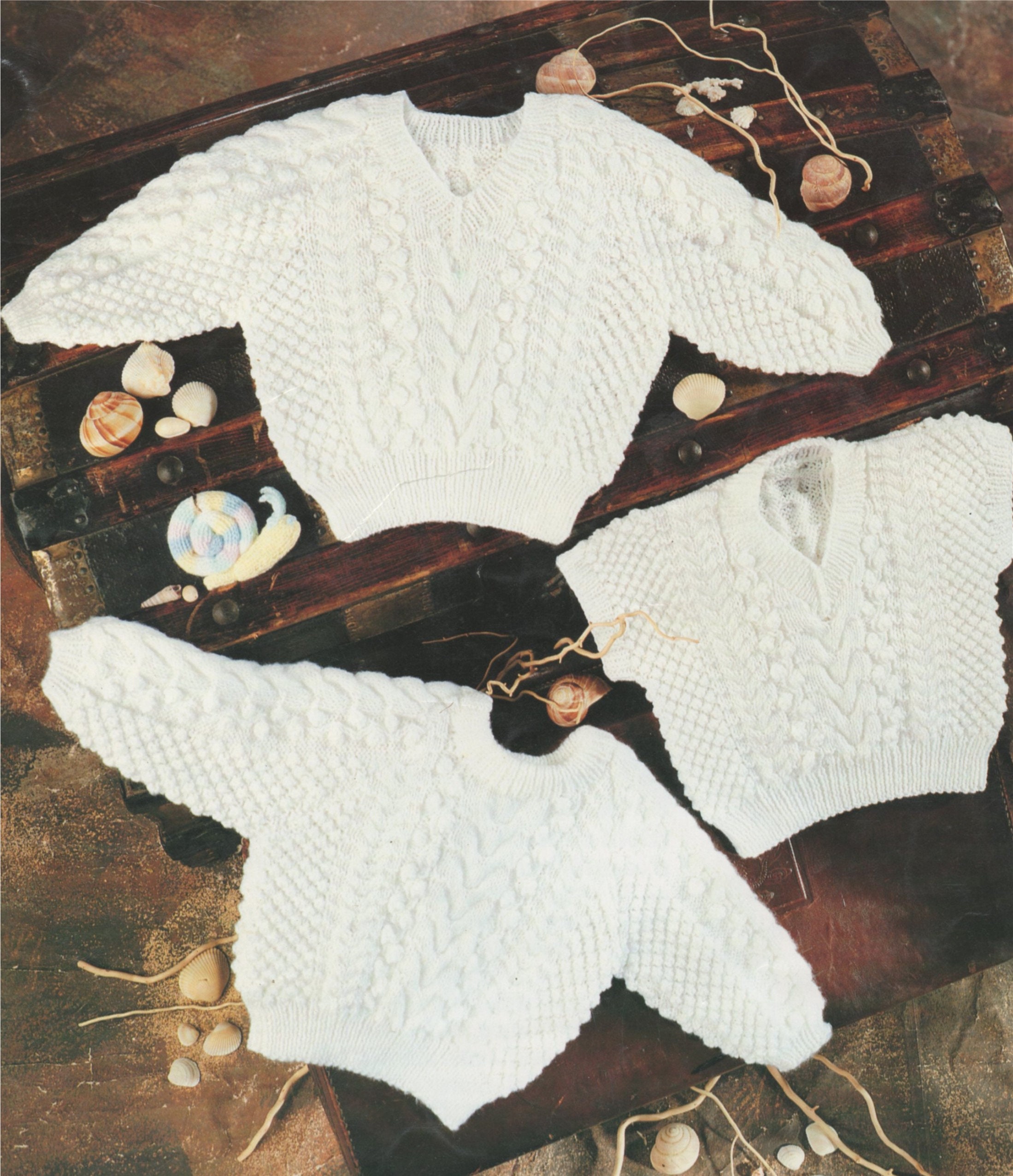 Babies Sweater and Pullover Knitting Pattern PDF Baby Boys or Girls 16, 18, 20 and 22 inch chest
