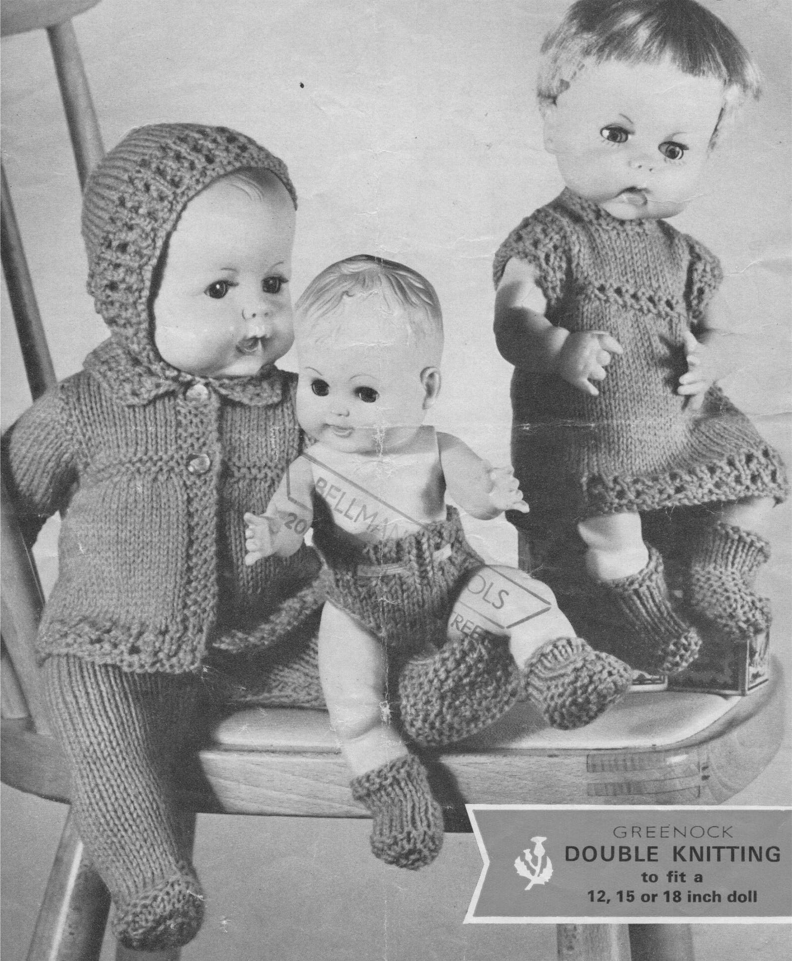Dolls Clothes Knitting Pattern PDF for 12 15 and 18 Inch Baby Etsy