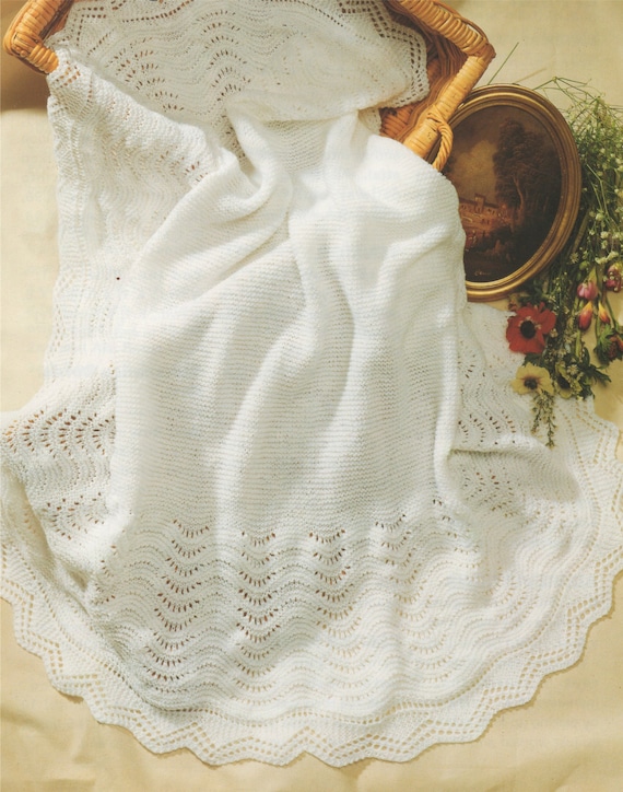 Babies Shawl Knitting Pattern PDF 