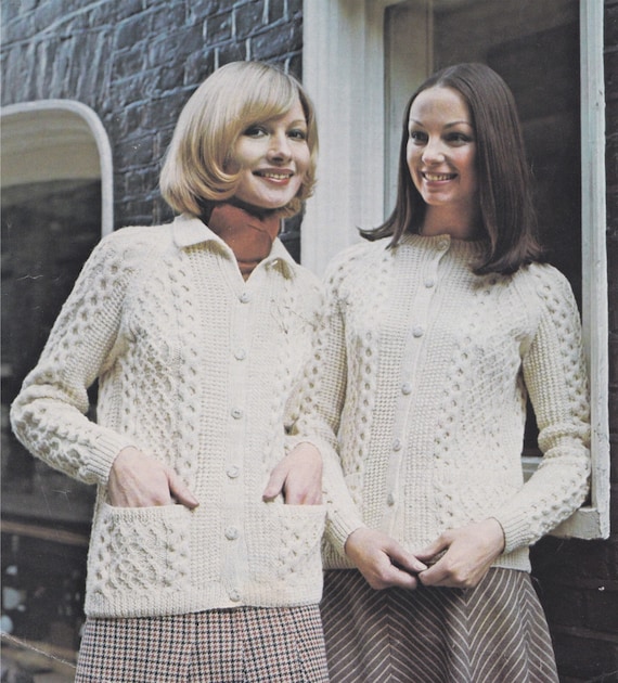 Vintage Knitting Pattern Ladies Classic Jacket//Coat Sizes 34 to 48 Inch Bust.