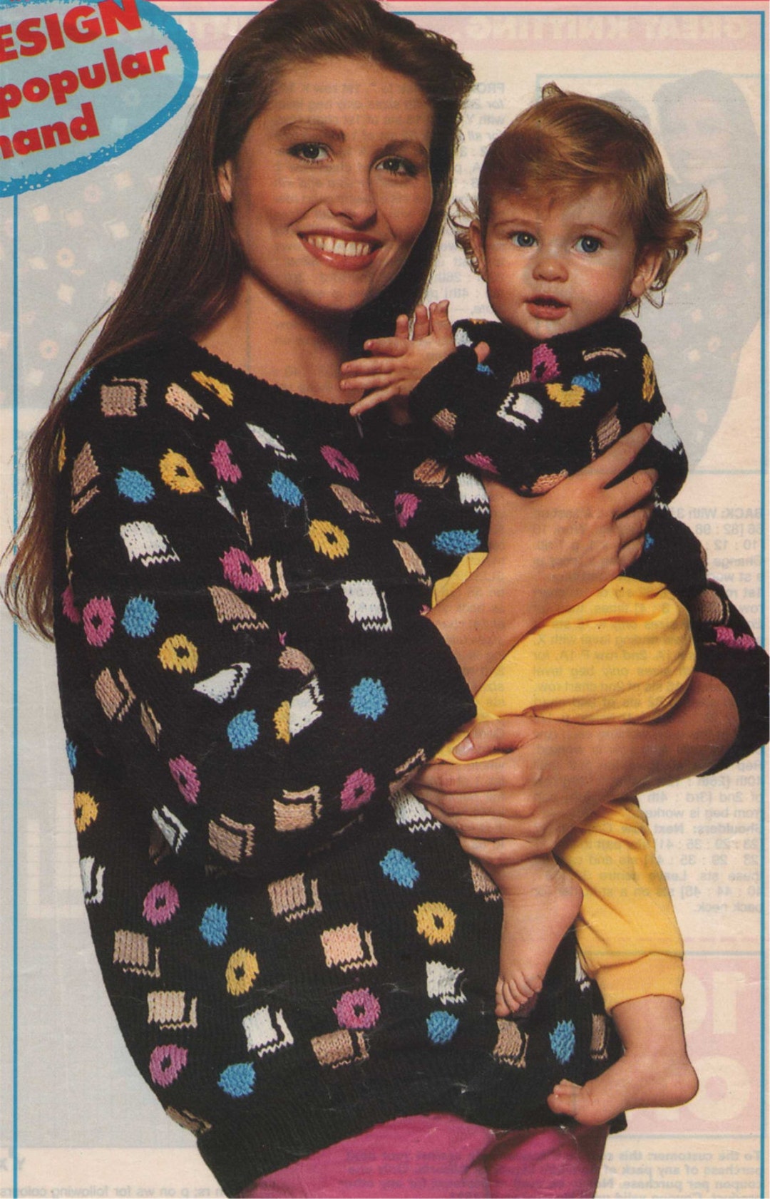 Liquorice Allsorts Sweater Knitting Pattern PDF Womens Mens Etsy