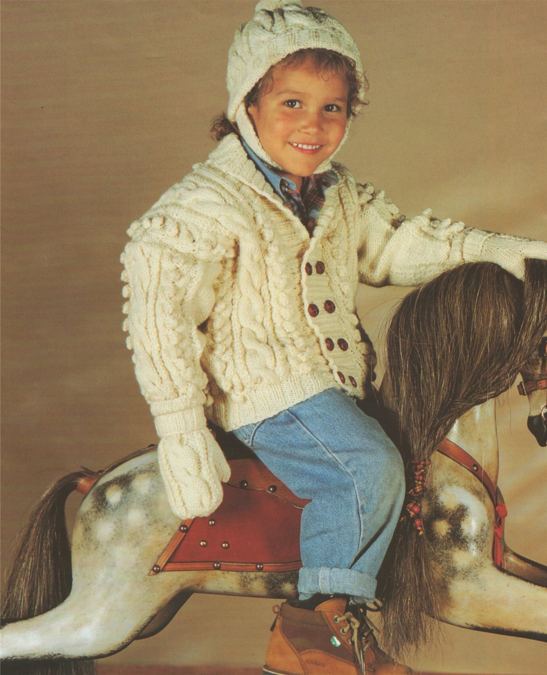 childrens aran hat knitting patterns