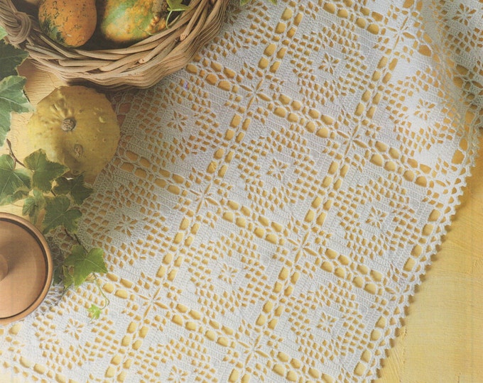 Doily Crochet Pattern PDF Doily Mat, Table Runner, Tray Cloth, Small Rectangular Tablecloth, Vintage Crochet Patterns for the Home, Download