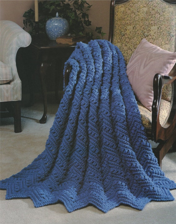 Woven Look Afghan Crochet Pattern Blanket Throw Crochet Pattern PDF