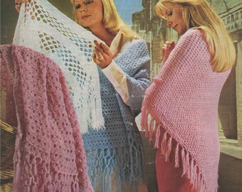 Shawl and Stole Knitting and Crochet Pattern PDF Shawl and Stole in a Knitted Design and Shawl and Stole in a Crocheted Design, Download