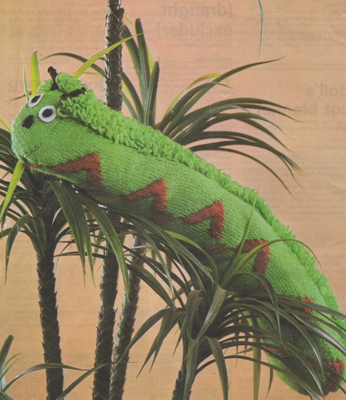 Caterpillar Draught Excluder Knitting Pattern PDF Soft Toy Etsy UK