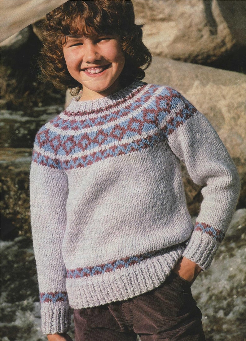 patterned yoke sweater