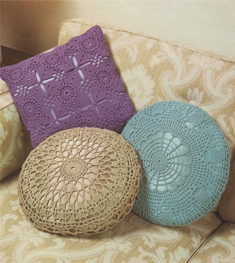 Cushion Covers Crochet Pattern PDF Home Accessories Scatter Etsy