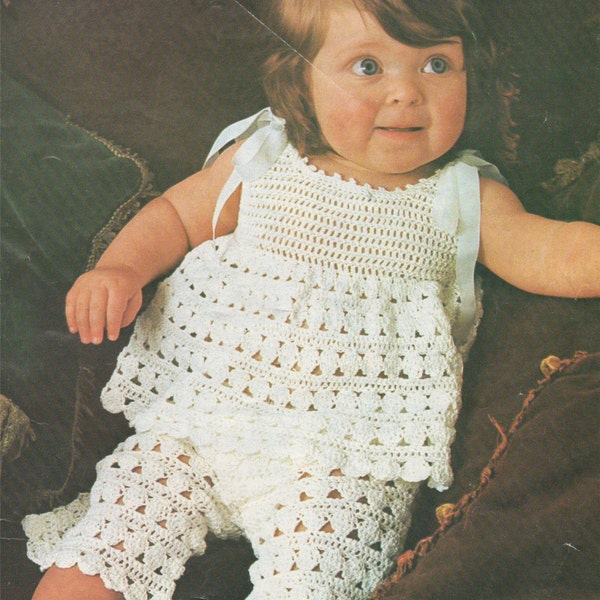 Girls Angel Top and Trousers Crochet Pattern PDF : Baby Toddlers 20, 22 & 24 inch chest . Short Dress and Leggings . e-patterns Download
