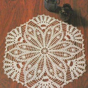 Doily Crochet Pattern PDF with Chart, Doily Mat, Placemat, Table Mat, Vintage Crochet Patterns for the Home, e-pattern Download
