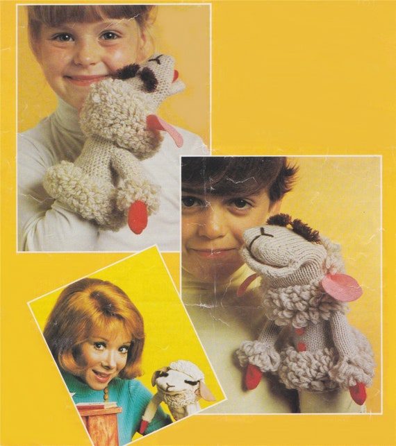 vintage lamb chop hand puppet