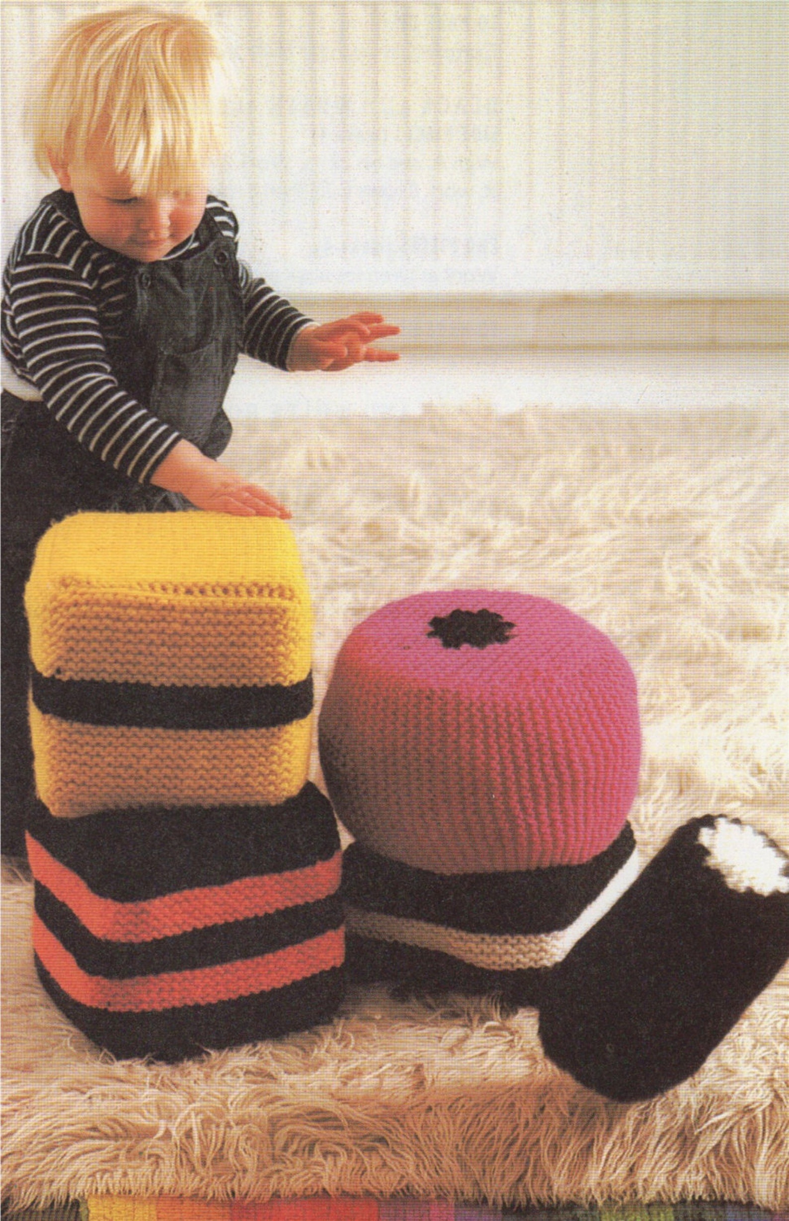 Liquorice Allsorts Cushion PDF Knitting Pattern Bertie Etsy UK