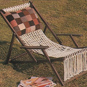 Deckchair Cover Macrame Pattern PDF Deck Chair, Garden Lawn Chair, Recycle and Refurbishment of Patio Furniture, Vintage Macrame Patterns