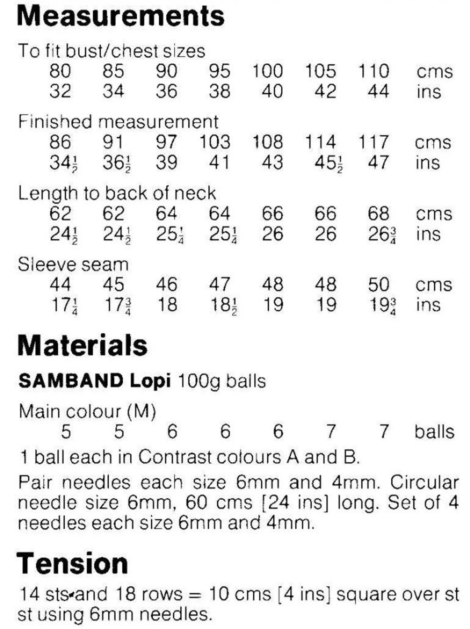 Fair Isle Yoke Sweater Knitting Pattern PDF Ladies or Mens 32 Etsy UK