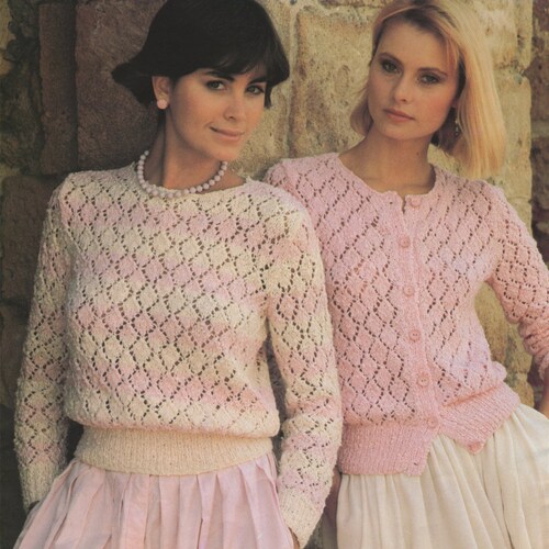 Womens Cardigan Knitting Pattern Pdf Ladies Lacy Jacket Summer - Etsy