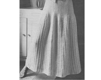 Vintage Crochet Long Skirt Pattern – Boho Beach Cover-Up (PDF Pattern)