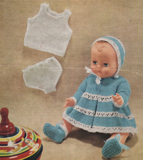 Dolls Clothes Knitting Pattern Pdf 16 18 20 22 Inch Doll Etsy