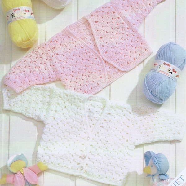 Baby Cardigan & Bolero Crochet Pattern – PDF Download, DK Yarn