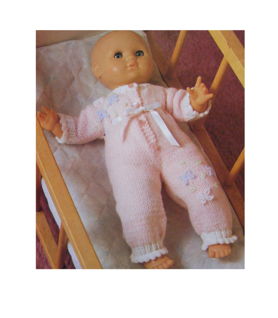 Dolls Clothes Knitting Pattern PDF for 16, 20 and 24 Inch Baby Doll
