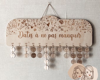Calendrier Anniversaire Etsy Calendrier Anniversaire Etsy