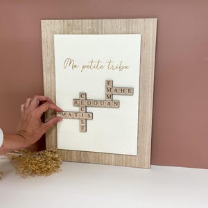 Scrabble letterpaneel - gepersonaliseerd familieframe