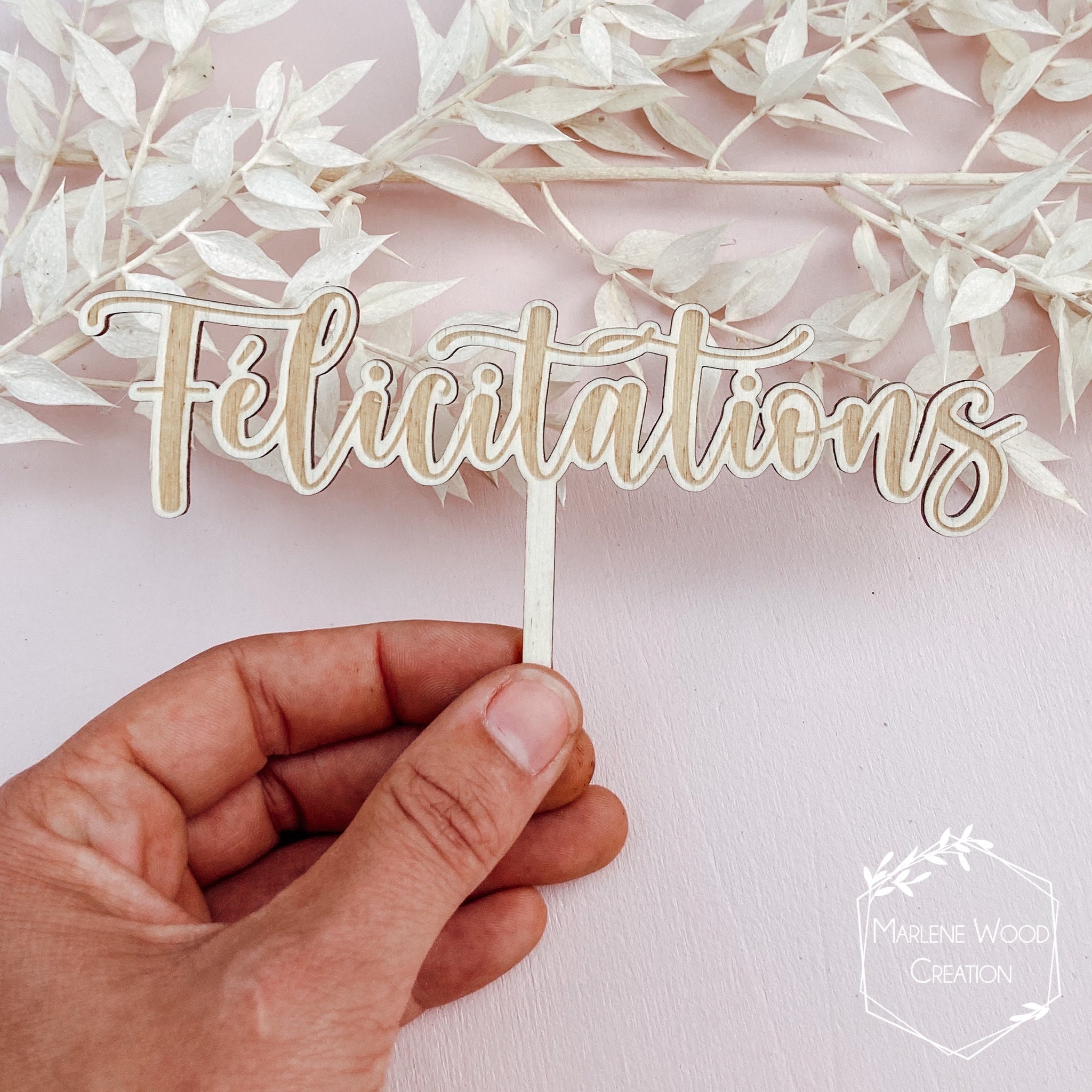 Topper Cake en Bois Livraison en Relais