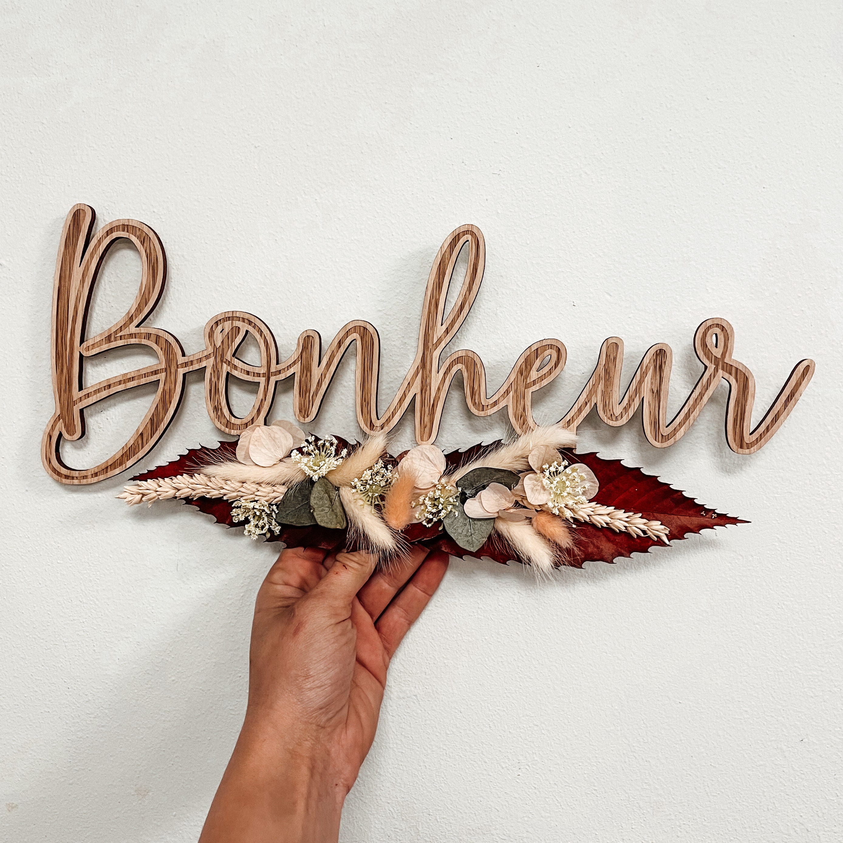 Mot ou Prénom Personnalisé Fleurs Séchées Livraison en Relais