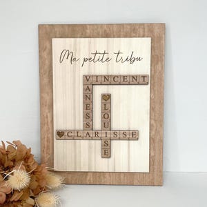 Panel de letras de Scrabble: marco familiar personalizado