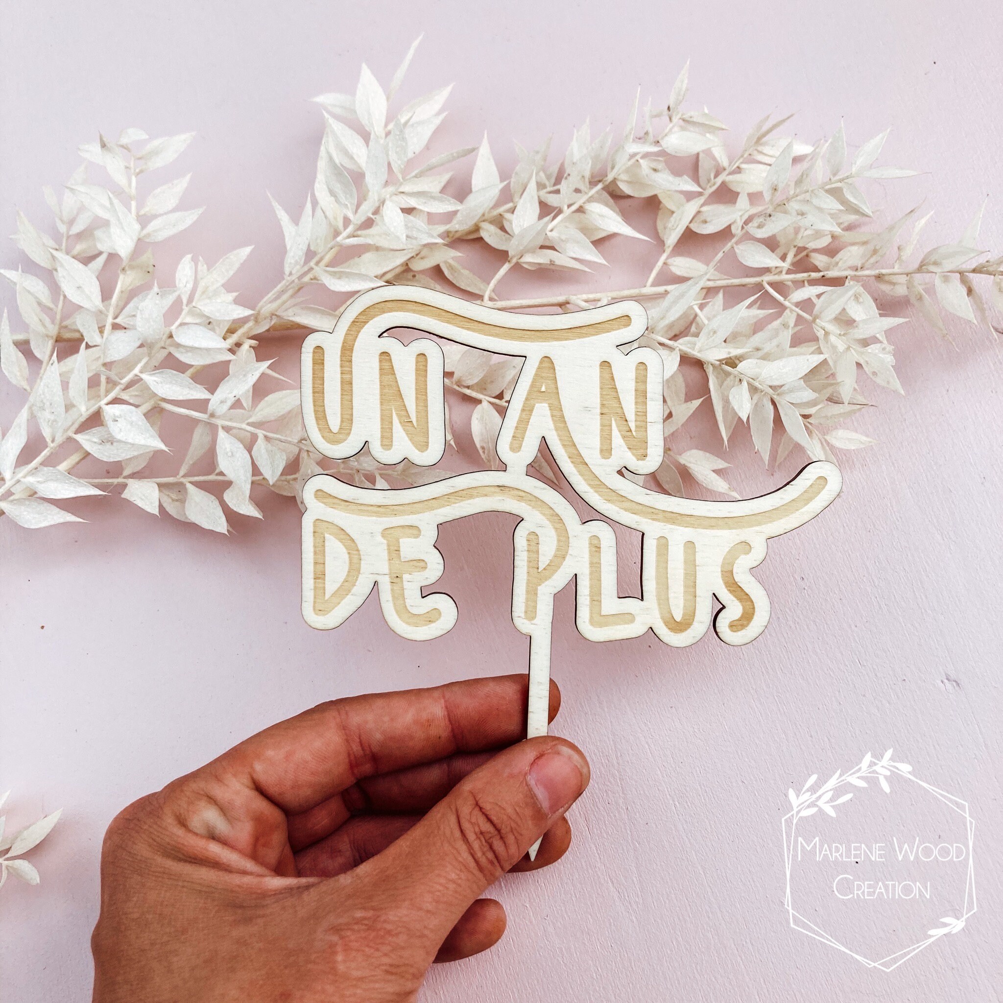 Topper Cake Anniversaire en Bois Livraison en Relais