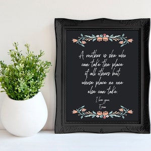Mothers Day Gift from daughter mother&#39;s day print, A mother is she quote, gift for mothers day unique gift mom, mothers day print gift idea