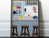 Gilmore Girls Luke 39 s Diner, Luke diner coffee, revival, no cell phones, Stars Hollow art, present gift bedroom poster wall art decor Doose 39 s