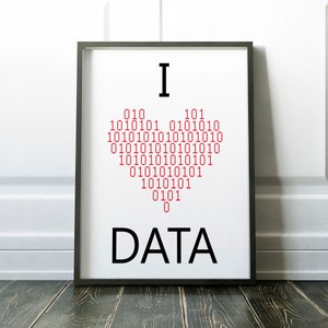 I heart data Statistics data nerd I love data Talk nerdy to me Researcher PhD student Professor Ph.D. Master's Jstor nerdy geek Office decor