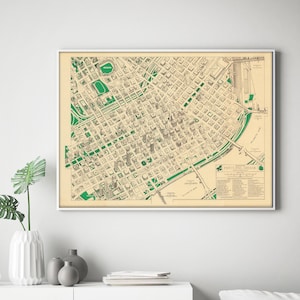 Old Map of Portland, Oregon, vintage Portland map, Portland Poster, antique map of Portland, retro Portland print, historic map