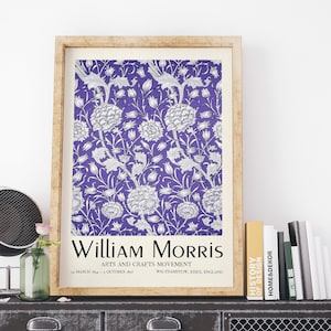 William Morris Poster, William Morris Print, Vintage purple Wall Art, Floral Print, Vintage purple art print, William Morris decor, WM24