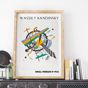 Small Worlds IV by Wassily Kandinsky,  Kandinsky Poster, Kandinsky Print, Abstract Wall Art, Mid Century modern decor, expressionism art