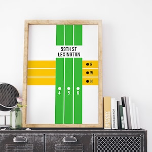 NYC Subway Print, 59th Street Subway Stop Art, Nyc Subway, Lexington