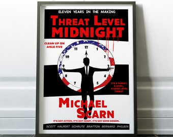 Threat Level Midnight Poster The Office tv show print The office Movie Poster Office Fan Poster Michael Scott Jim Dwight Michael Scarn