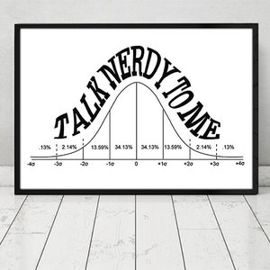 Talk nerdy to me Poster Researcher statistician PhD student Ph.D. Master's Bell curve office Jstor nerdy geek College student statistics