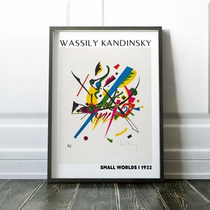 Small Worlds I by Wassily Kandinsky,  Kandinsky Poster, Kandinsky Print, Abstract Wall Art, Mid Century modern decor, expressionism art